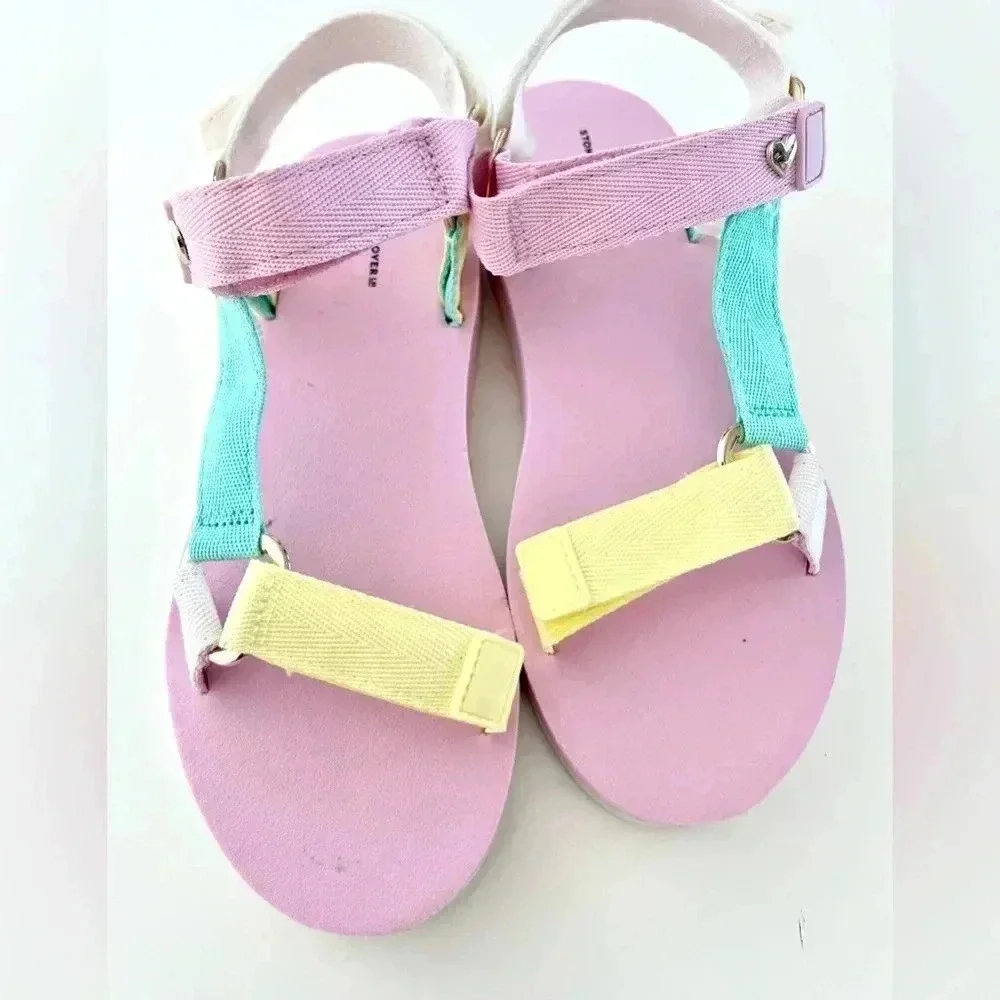 Stoney Clover Lane X Target‎ Pastel Comfortable Adjustable Strap Sandals Size 7